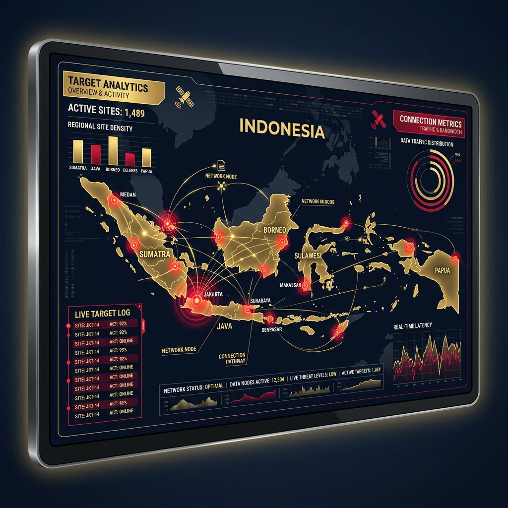 Indonesia Geo-Targeting Map and Analytics Dashboard